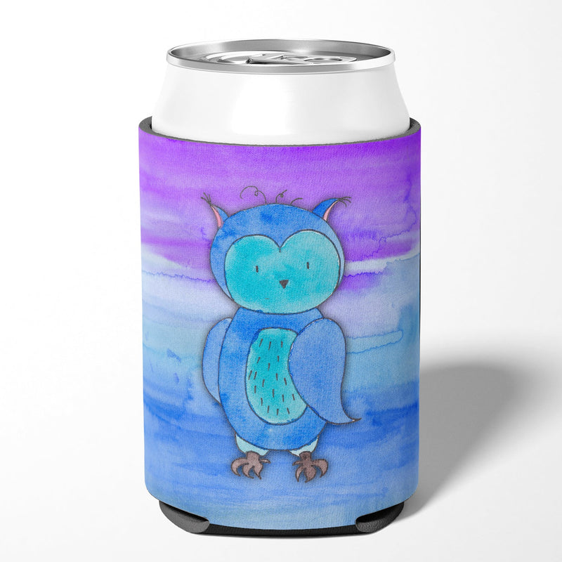 Blue Owl Watercolor Can or Bottle Hugger BB7426CC