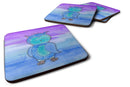 Blue Owl Watercolor Foam Coaster  BB7426FC