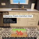 Squirrel Watercolor Memory Foam Kitchen Mat Machine Washable Anti-Fatigue Cushion Comfort Bath or Kitchen Rug