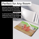 Squirrel Watercolor Memory Foam Kitchen Mat Machine Washable Anti-Fatigue Cushion Comfort Bath or Kitchen Rug