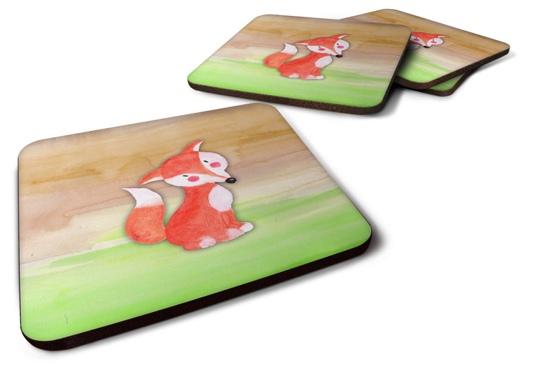 Fox Watercolor Foam Coaster Set of 4 BB7436FC