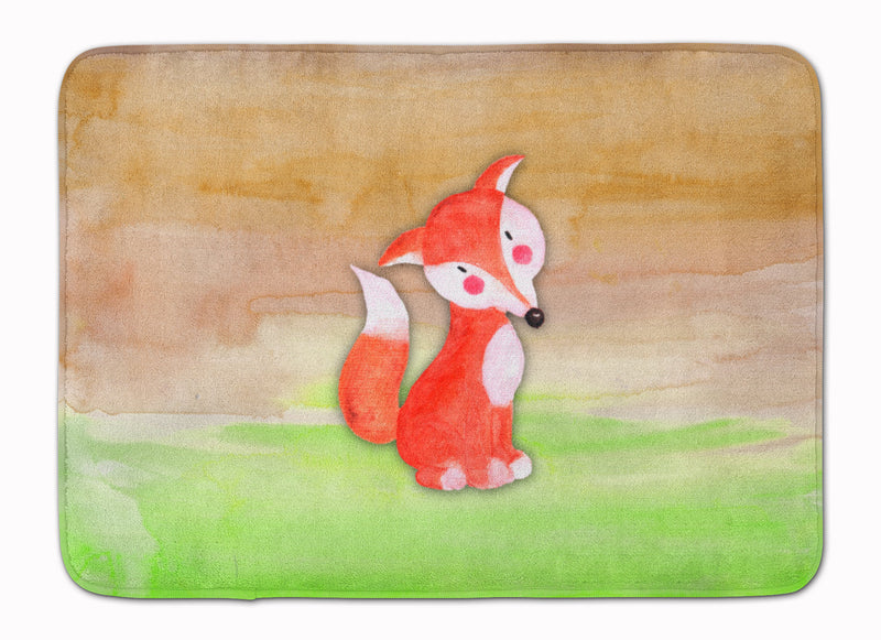 Fox Watercolor Machine Washable Memory Foam Mat BB7436RUG