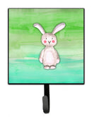 Bunny Rabbit Watercolor Leash or Key Holder Wall Hooks, Key Hooks Holder, Coat Rack Wall Mount, Coat Hooks, Hooks for Hanging Keys, Towels, Aprons, Leashes