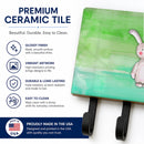 Bunny Rabbit Watercolor Leash or Key Holder Wall Hooks, Coat Rack Wall Mount, for Hanging Keys, Towels, Aprons, Leashes