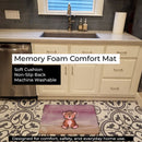 Bear Cub Watercolor Memory Foam Kitchen Mat Machine Washable Anti-Fatigue Cushion Comfort Bath or Kitchen Rug