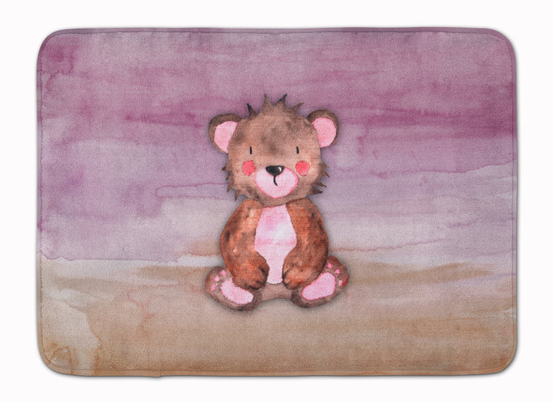 Bear Cub Watercolor Machine Washable Memory Foam Mat BB7441RUG