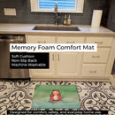 Brown Owl Watercolor Memory Foam Kitchen Mat Machine Washable Anti-Fatigue Cushion Comfort Bath or Kitchen Rug