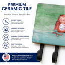 Brown Owl Watercolor Leash or Key Holder Wall Hooks, Coat Rack Wall Mount, for Hanging Keys, Towels, Aprons, Leashes