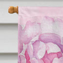 Rose Garden House Flag 28x40 Porch Sleeve Pole Decorative Outside Yard Banner Artwork Wall Hanging, Polyester