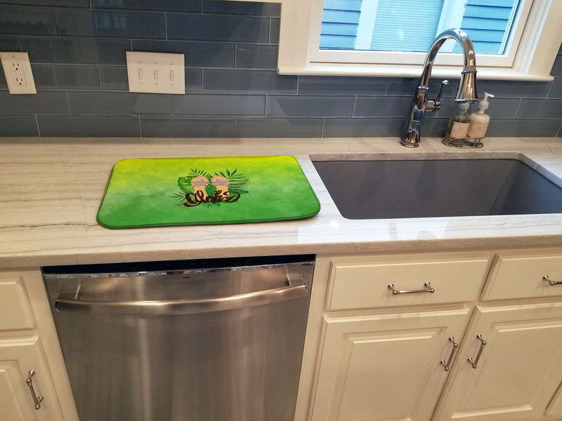 Aloha Flip Flops Dish Drying Mat – Absorbent, Artistic Kitchen Essentials BB7449DDM