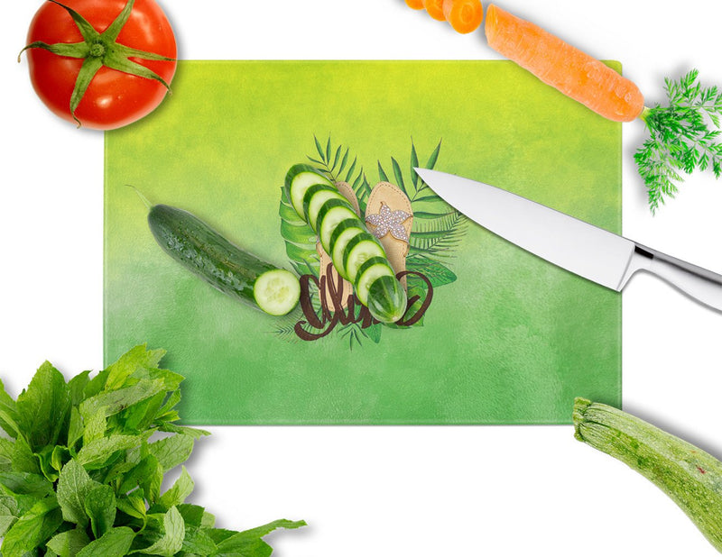 Aloha Flip Flops Glass Cutting Boards – Durable, Decorative Kitchen Art Large BB7449LCB