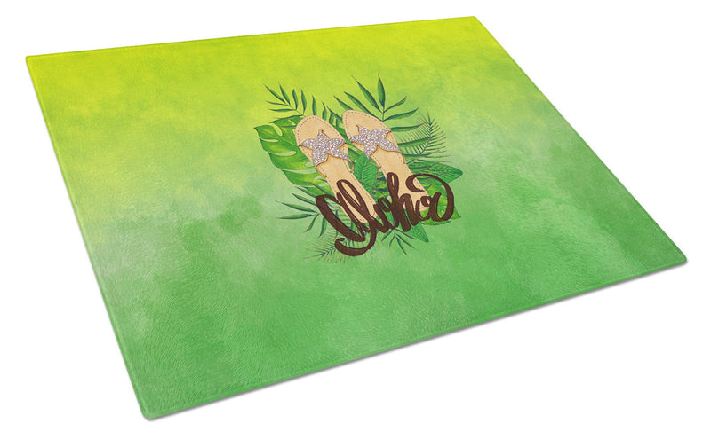 Aloha Flip Flops Glass Cutting Boards – Durable, Decorative Kitchen Art Large BB7449LCB