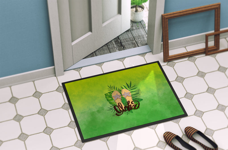Aloha Flip Flops Doormat - 18x27 Decorative Floor Mat – Indoor/Outdoor Rug with Artistic Flair BB7449MAT