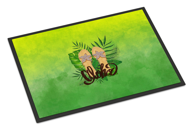Aloha Flip Flops Doormat - 18x27 Decorative Floor Mat – Indoor/Outdoor Rug with Artistic Flair BB7449MAT