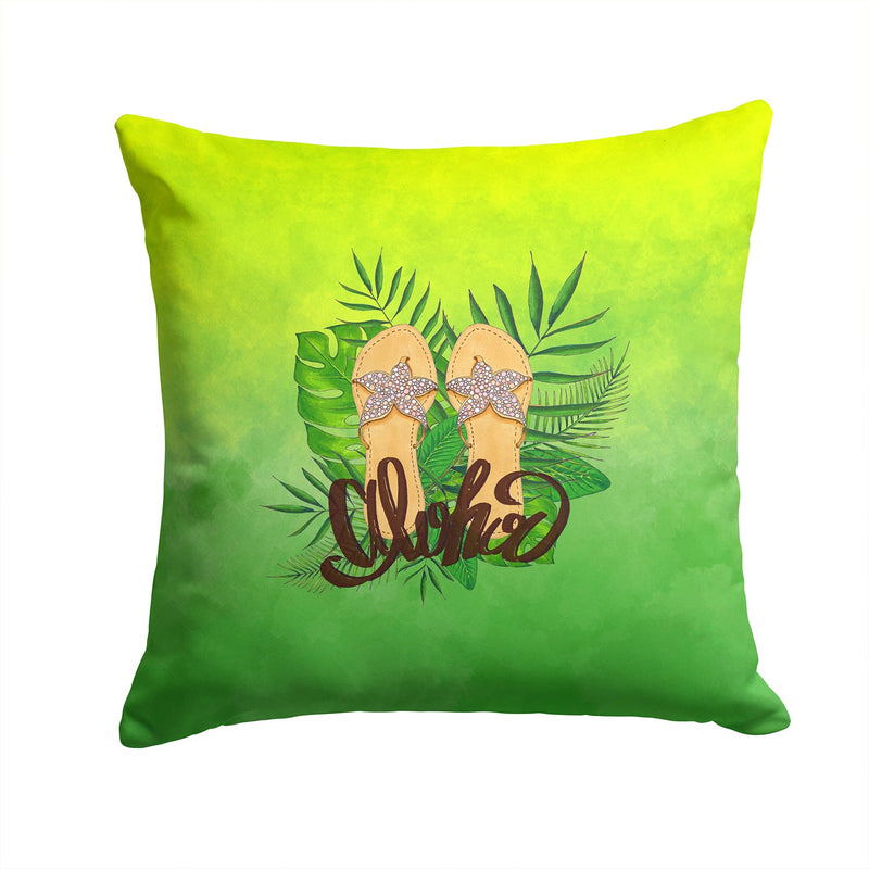 Aloha Flip Flops Fabric Decorative Pillow BB7449PW1414