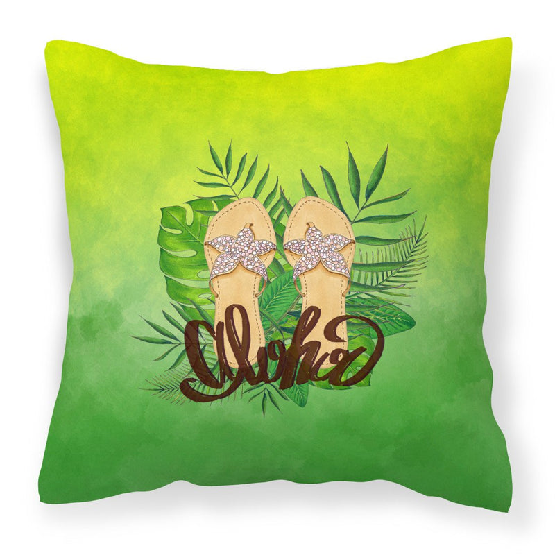 Aloha Flip Flops Fabric Decorative Pillow BB7449PW1818