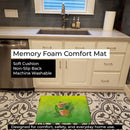 To the Beach Summer Memory Foam Kitchen Mat Machine Washable Anti-Fatigue Cushion Comfort Bath or Kitchen Rug