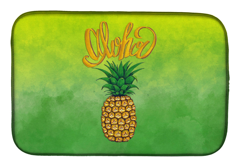 Aloha Pineapple Welcome Dish Drying Mat – Absorbent, Artistic Kitchen Essentials BB7451DDM