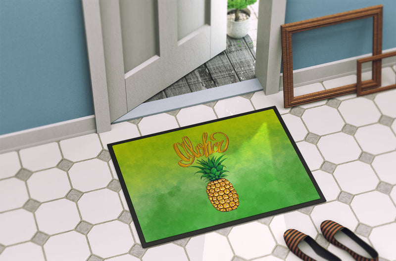 Aloha Pineapple Welcome Doormat - 18x27 Decorative Floor Mat – Indoor/Outdoor Rug with Artistic Flair BB7451MAT
