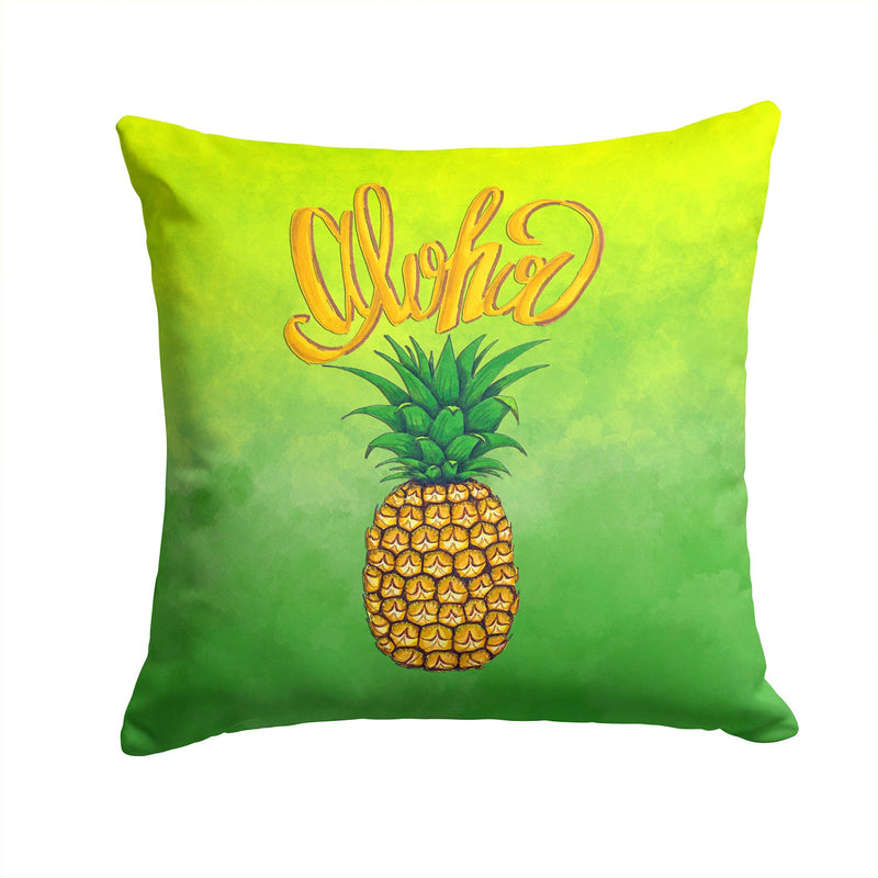 Aloha Pineapple Welcome Throw Pillow - 14x14 Decorative Pillow – Art for Your Home & Patio BB7451PW1414