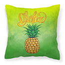 Aloha Pineapple Welcome Fabric Decorative Pillow BB7451PW1818
