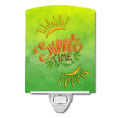 Summer Time Ceramic Night Light Compact, UL-Certified, Ideal for Bedroom, Bathroom, Nursery, Hallway, Kitchen, 6x4x3, Multicolor