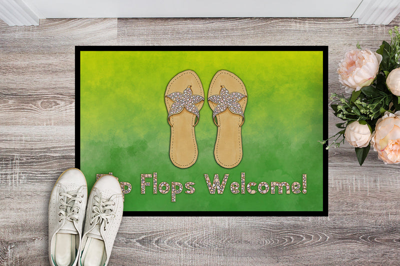 Flip Flops Welcome Indoor or Outdoor Mat 18x27 BB7454MAT