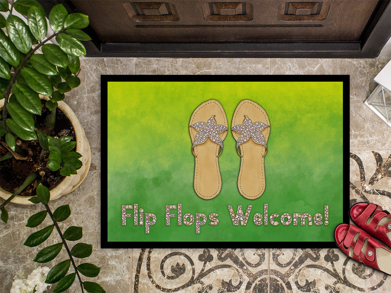 Flip Flops Welcome Indoor or Outdoor Mat 18x27 BB7454MAT