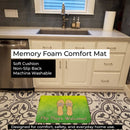 Flip Flops Welcome Memory Foam Kitchen Mat Machine Washable Anti-Fatigue Cushion Comfort Bath or Kitchen Rug