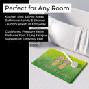 Flip Flops Welcome Memory Foam Kitchen Mat Machine Washable Anti-Fatigue Cushion Comfort Bath or Kitchen Rug