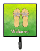 Flip Flops Welcome Leash or Key Holder Wall Hooks, Key Hooks Holder, Coat Rack Wall Mount, Coat Hooks, Hooks for Hanging Keys, Towels, Aprons, Leashes