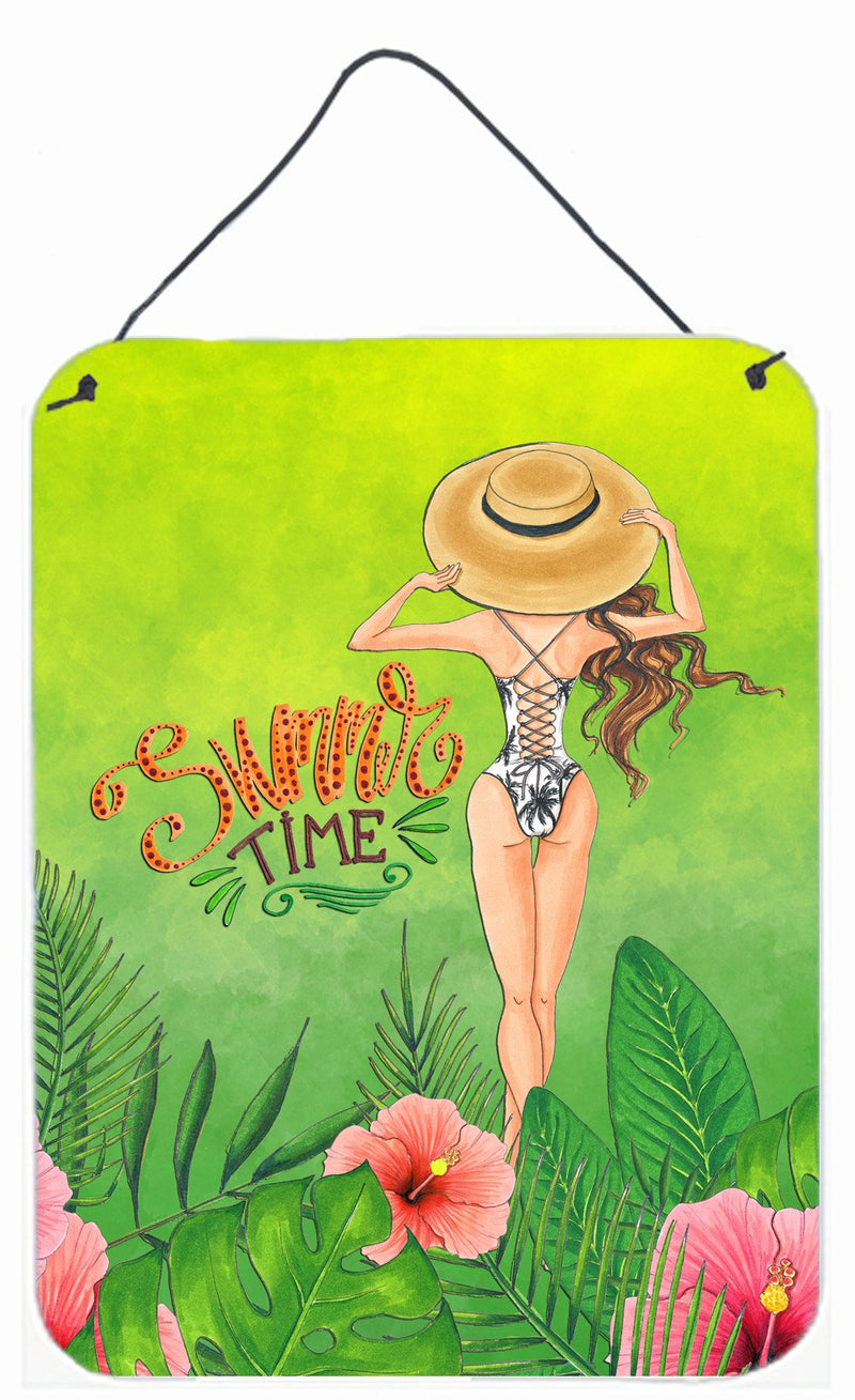 Summer Time Lady in Swimsuit Wall or Door Hanging Prints BB7455DS1216