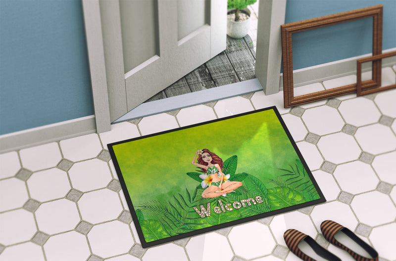 Welcome Lady in Bikini Summer Indoor or Outdoor Mat 24x36 BB7457JMAT