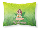 Welcome Lady in Bikini Summer Standard Pillowcase Lightweight Super Soft Easy Care Decorative Artwork Pillowcase, Standard