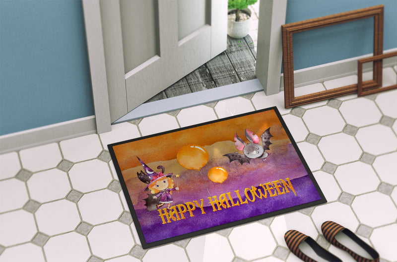 Halloween Little Witch and Bat Indoor or Outdoor Mat 24x36 BB7458JMAT