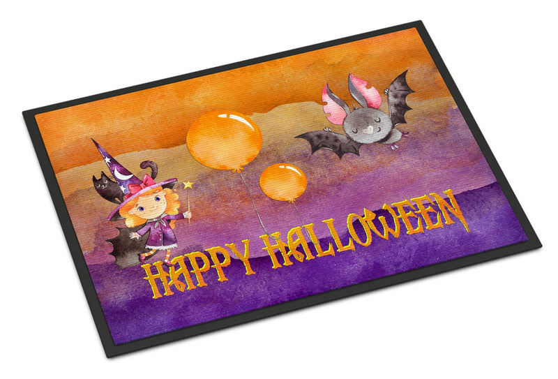 Halloween Little Witch and Bat Indoor or Outdoor Mat 24x36 BB7458JMAT