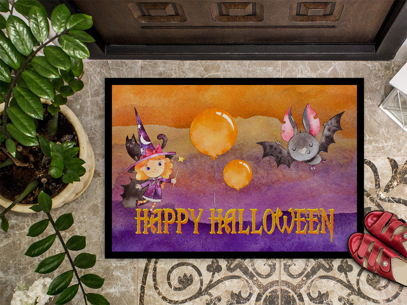 Halloween Little Witch and Bat Indoor or Outdoor Mat 18x27 BB7458MAT