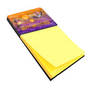Halloween Little Witch and Bat Watercolor Sticky Note Holder Refillable Dispenser Desk Accessory 3x3 Pad Gift