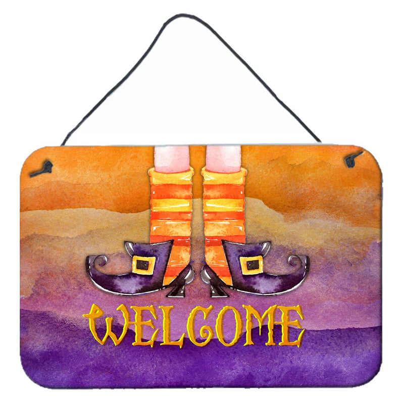 Halloween Welcome Witches Feet Wall or Door Hanging Prints BB7459DS812