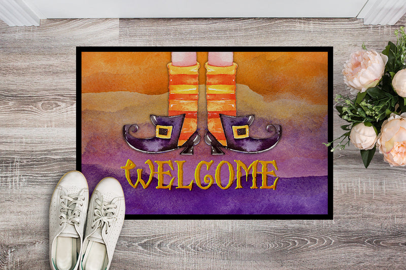 Halloween Welcome Witches Feet Indoor or Outdoor Mat 18x27 BB7459MAT