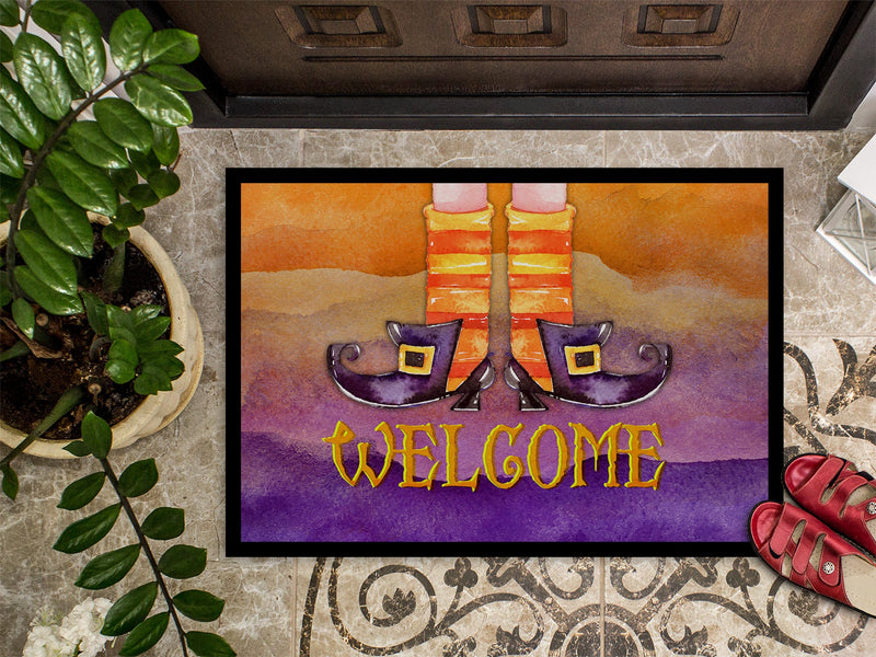 Halloween Welcome Witches Feet Indoor or Outdoor Mat 18x27 BB7459MAT