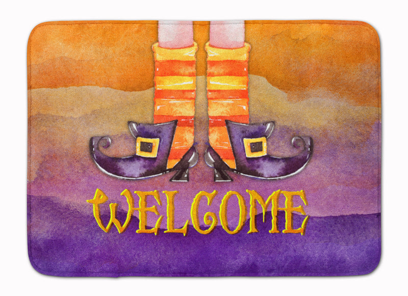 Halloween Welcome Witches Feet Machine Washable Memory Foam Mat BB7459RUG