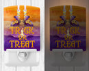 Halloween Trick Witches Feet Ceramic Night Light Compact, UL-Certified, Ideal for Bedroom, Bathroom, Nursery, Hallway, Kitchen, 6x4x3, Multicolor