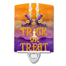 Halloween Trick Witches Feet Ceramic Night Light Compact, UL-Certified, Ideal for Bedroom, Bathroom, Nursery, Hallway, Kitchen, 6x4x3, Multicolor