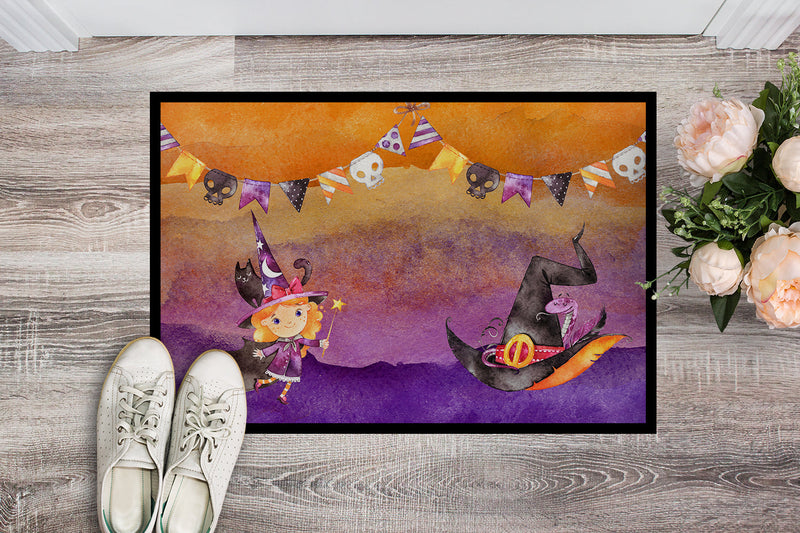 Halloween Little Witch Party Indoor or Outdoor Mat 18x27 BB7462MAT