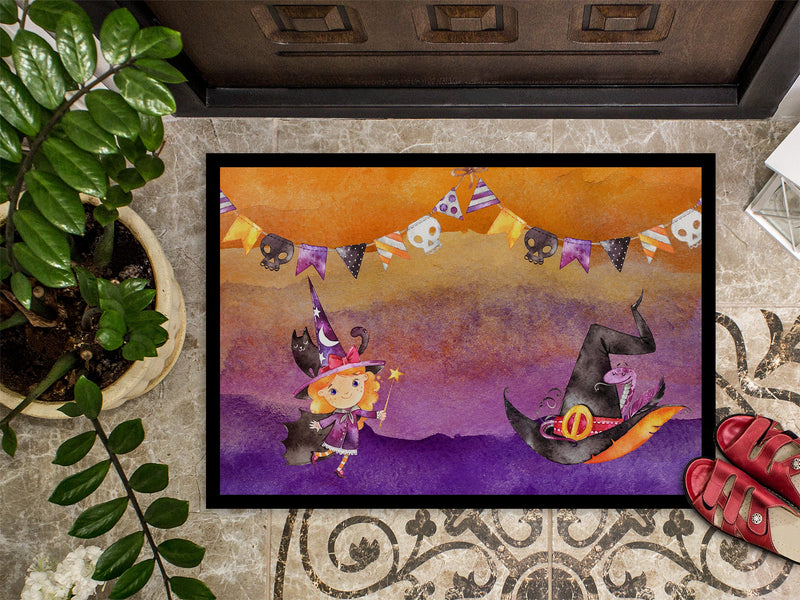 Halloween Little Witch Party Indoor or Outdoor Mat 18x27 BB7462MAT