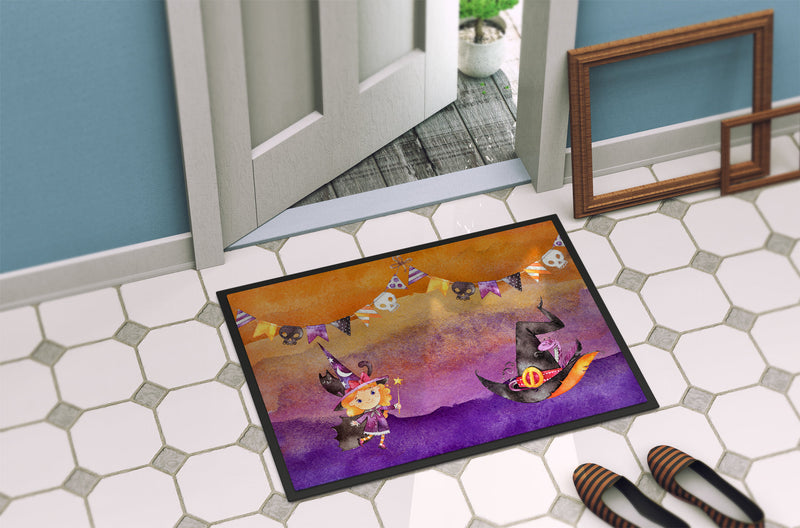 Halloween Little Witch Party Indoor or Outdoor Mat 18x27 BB7462MAT