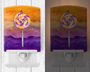 Halloween Sucker Lollipop Ceramic Night Light Compact, UL-Certified, Ideal for Bedroom, Bathroom, Nursery, Hallway, Kitchen, 6x4x3, Multicolor