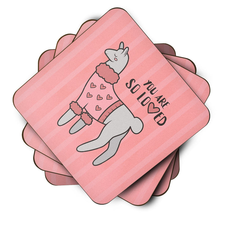 Nursery You are so Loved Llama Foam Coaster  BB7469FC