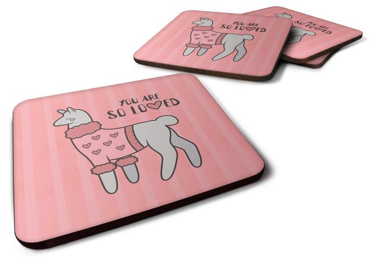 Nursery You are so Loved Llama Foam Coaster  BB7469FC